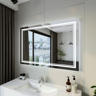 Зеркало с подсветкой Бриклаер Эстель-2 4627125414329 120 см на взмах руки